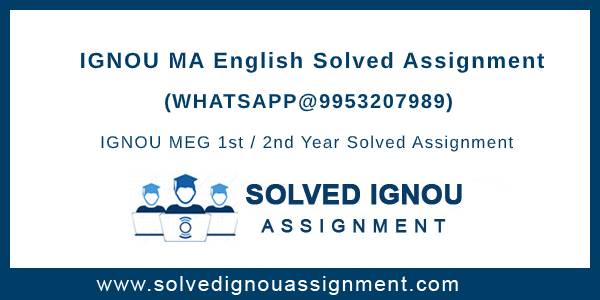 Ignou Ma English Solved Assignment 21 Free Pdf Download Solved Ignou Assignment